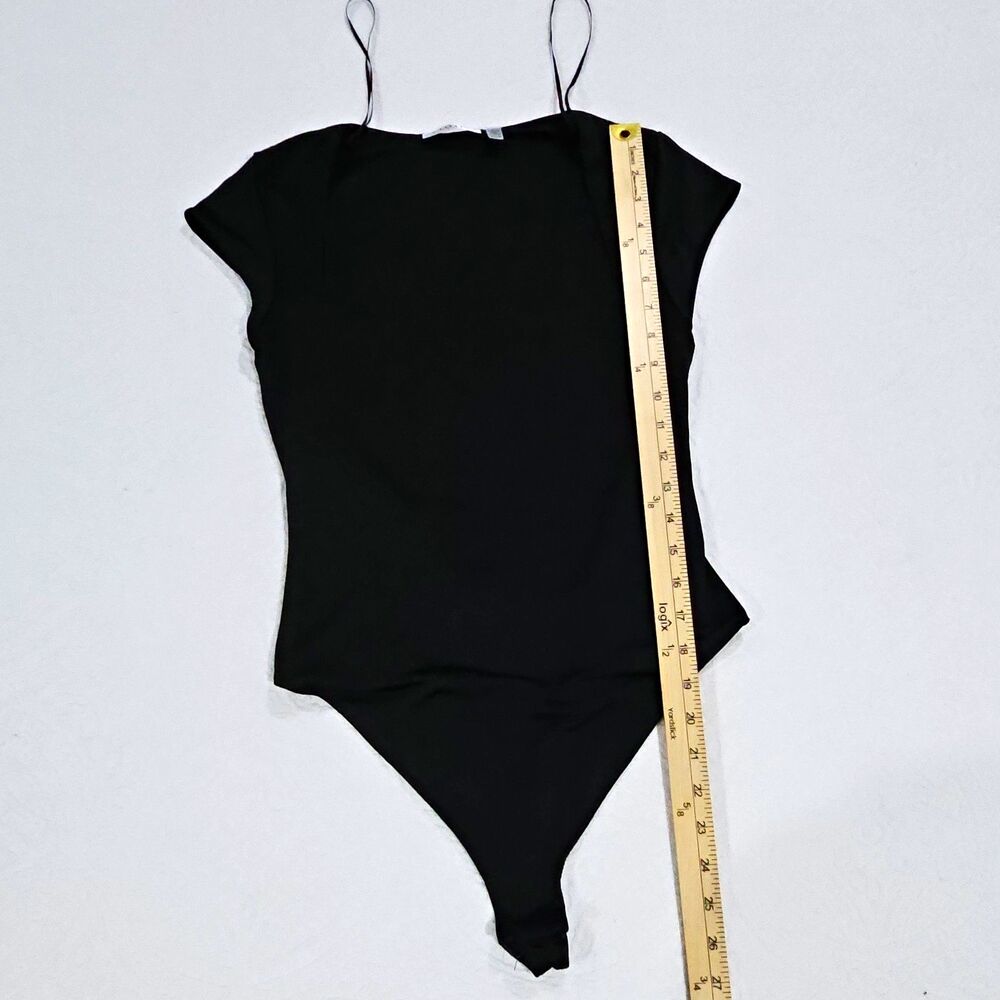 Cloth By Design Women’s Medium Black Short Sleeve Bodysuit Stretch